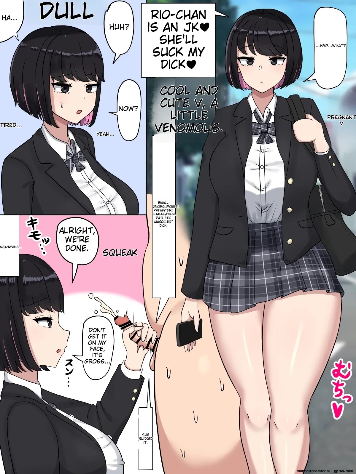 Cool-kei JK Rio-chan ~Sochin to Dekachin no Hannou no Chigai~